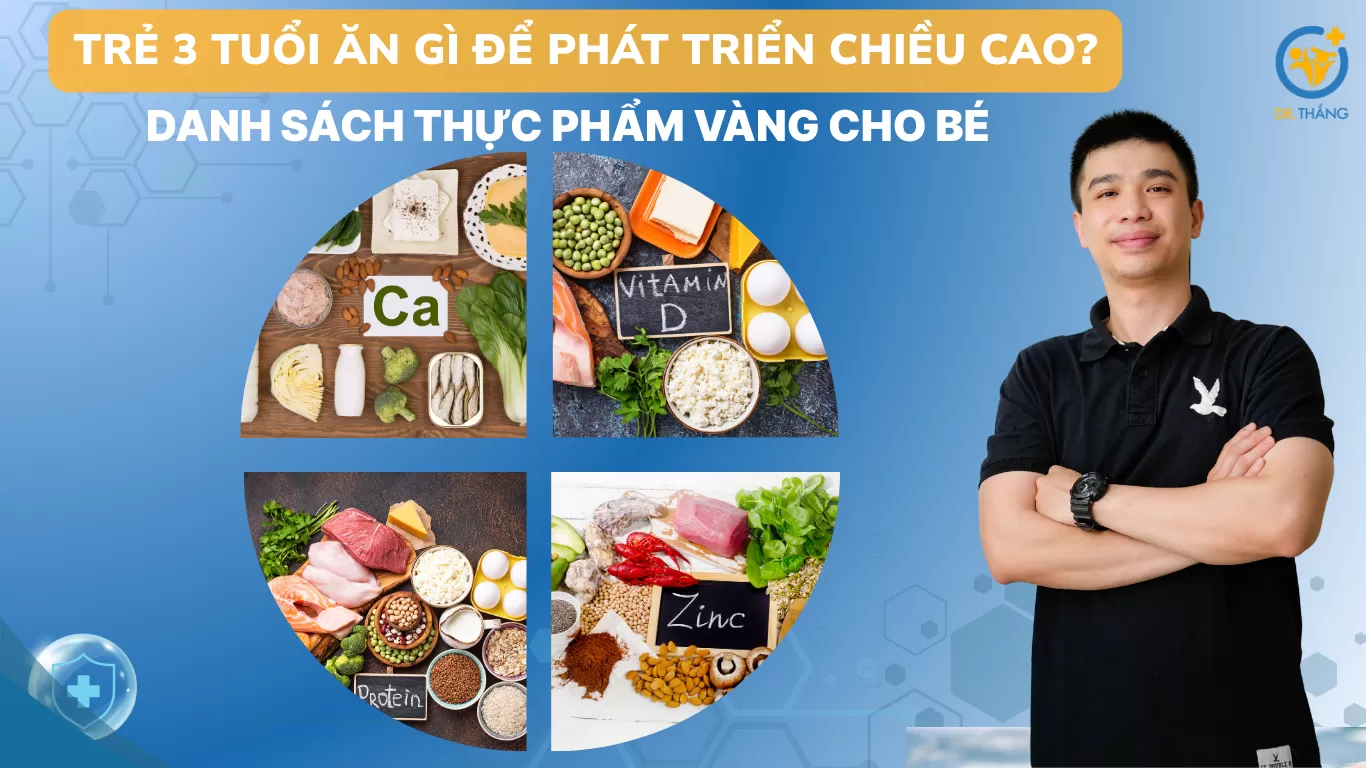Trẻ 3 tuổi ăn gì để phát triển chiều cao? Danh sách thực phẩm vàng cho bé