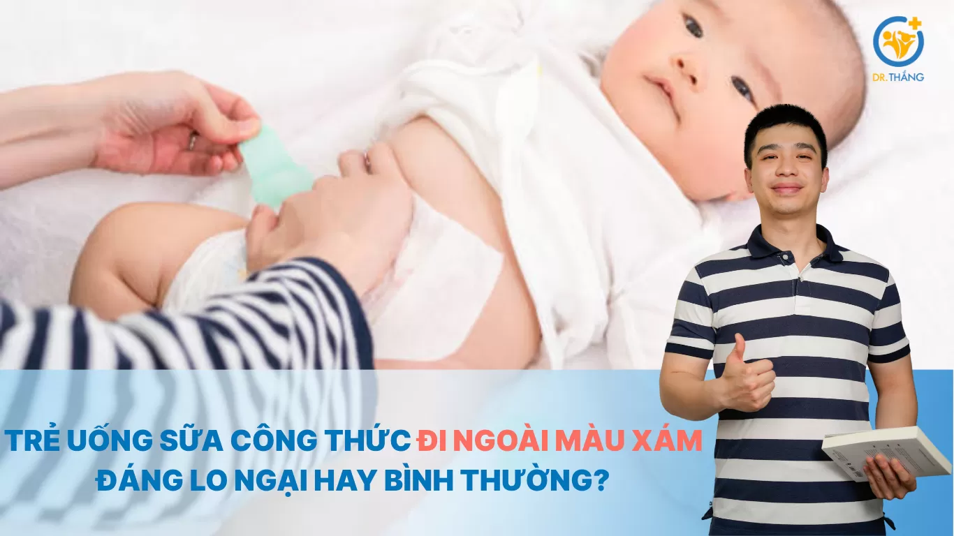 Trẻ uống sữa công thức đi ngoài màu xám: Đáng lo ngại hay bình thường?
