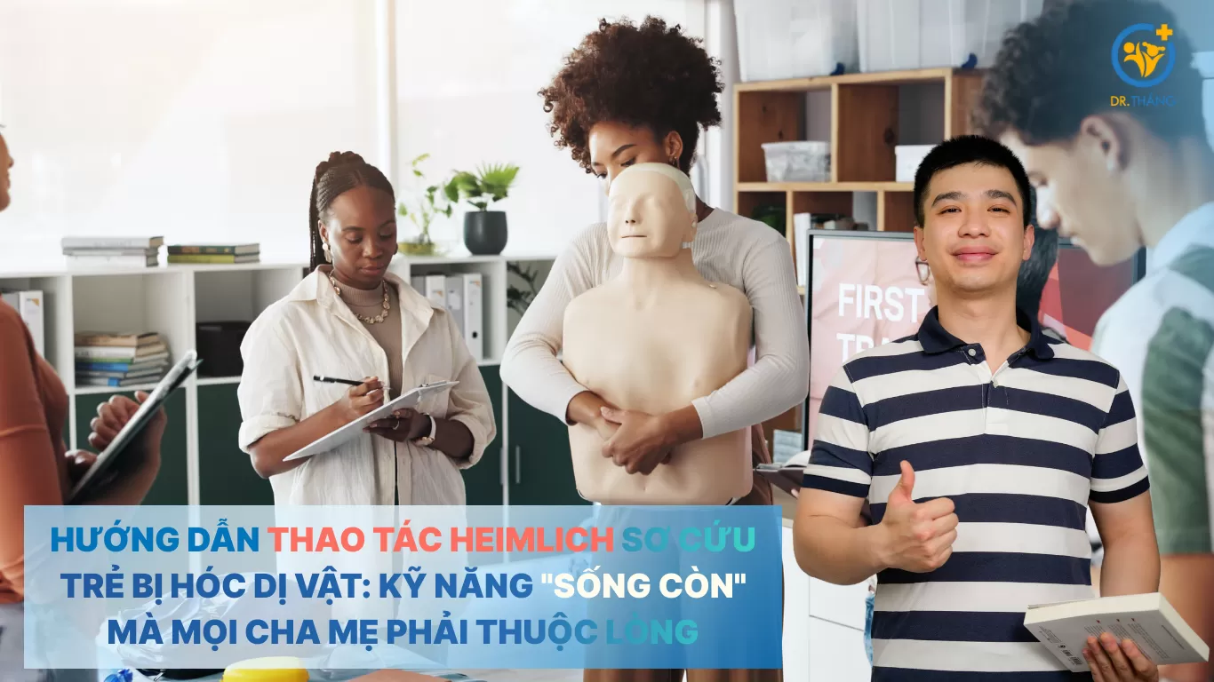 Hướng dẫn thao tác Heimlich sơ cứu trẻ bị hóc dị vật: Kỹ năng 