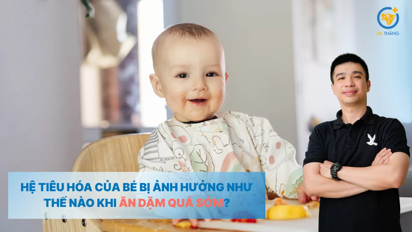 Hệ tiêu hóa của bé bị ảnh hưởng như thế nào khi ăn dặm quá sớm?